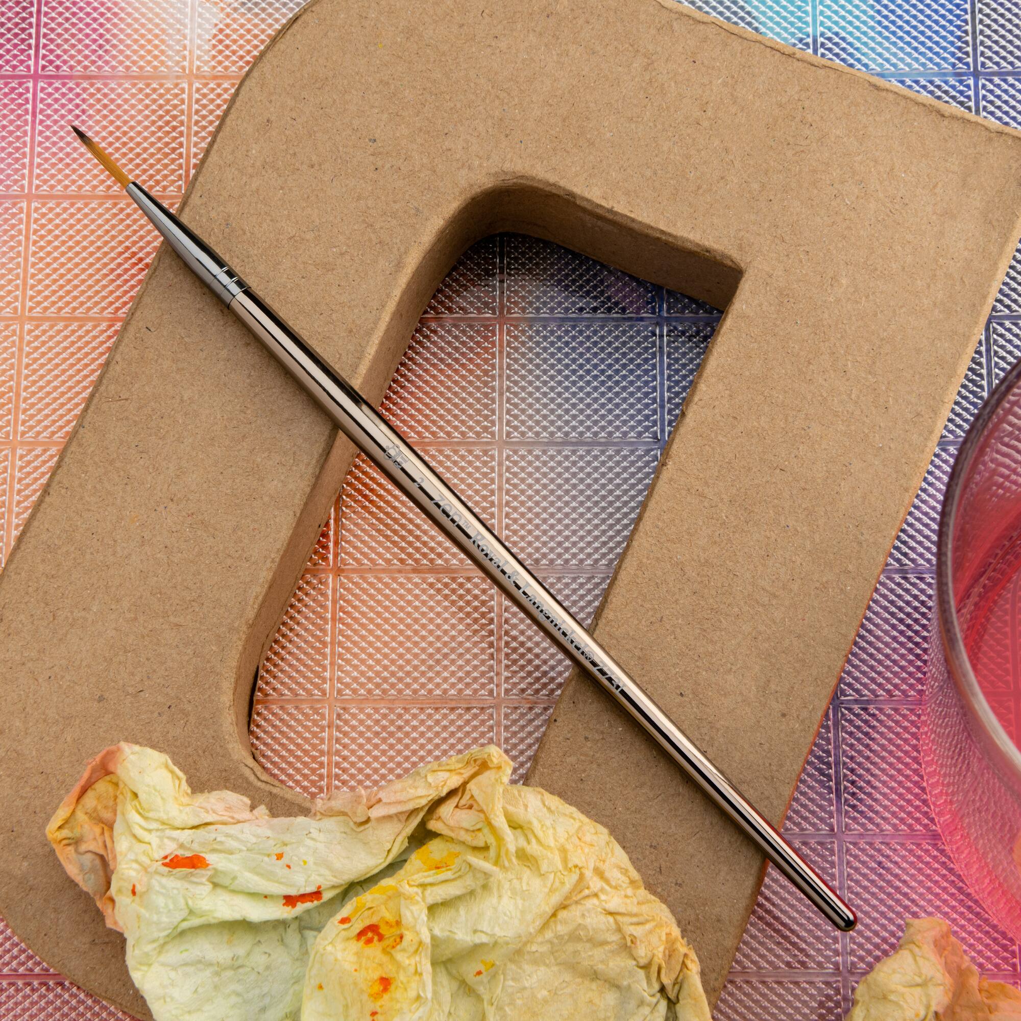 Royal & Langnickel® Zen® Series 73 Synthetic All Media Liner Short Handle Brush, Size 2